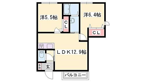 ヴィルグランディール　上中 1階 2LDK 賃貸物件詳細