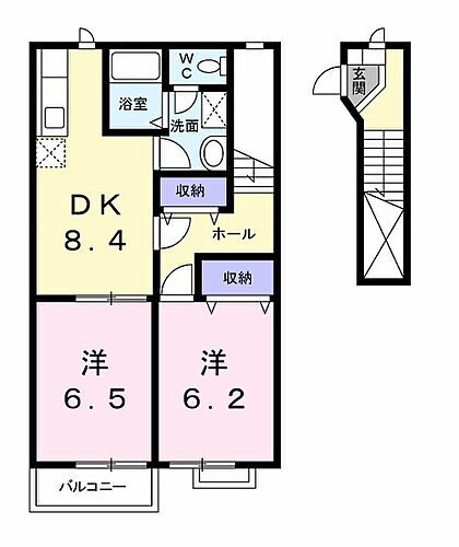 ファン・ハウス２番館 2階 2DK 賃貸物件詳細