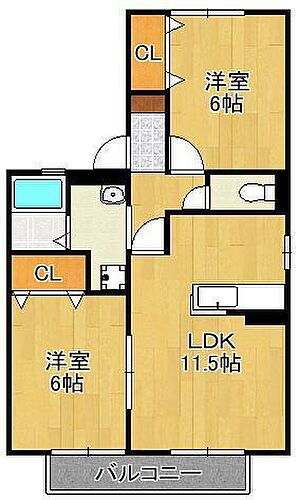 福岡県北九州市小倉南区上曽根3丁目 朽網駅 2LDK アパート 賃貸物件詳細