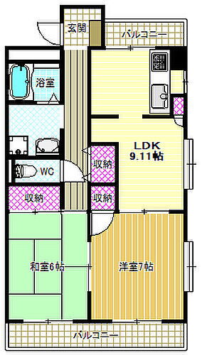 エルファミーレ 2階 2LDK 賃貸物件詳細