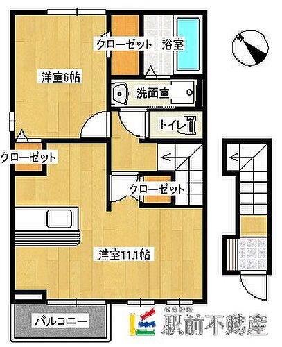 福岡県大牟田市上白川町1丁目283 西鉄銀水駅 1LDK アパート 賃貸物件詳細
