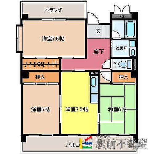 福岡県八女市吉田67-1 羽犬塚駅 3DK マンション 賃貸物件詳細