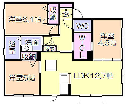 ボヌールＭ 1階 3LDK 賃貸物件詳細