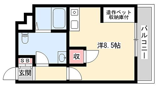 プライム英賀保 3階 ワンルーム 賃貸物件詳細