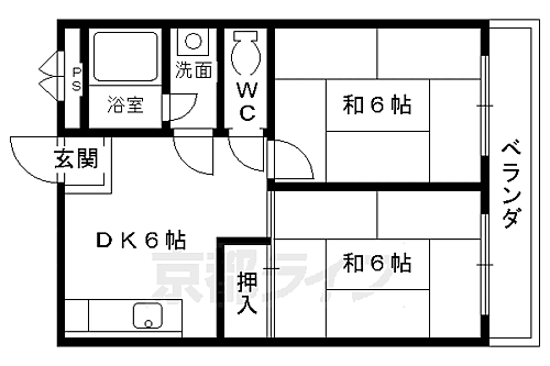 京都府京都市北区西賀茂神光院町 北山駅 2DK アパート 賃貸物件詳細