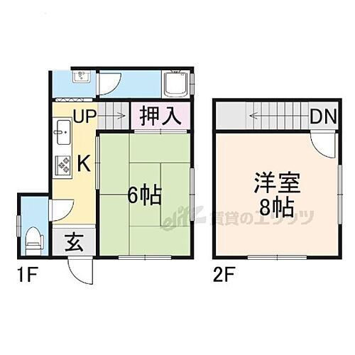 滋賀県大津市苗鹿2丁目 おごと温泉駅 2K 一戸建て 賃貸物件詳細