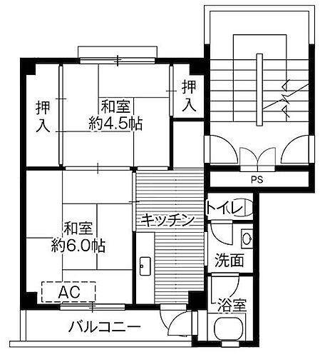 ビレッジハウス余座１号棟 2階 2K 賃貸物件詳細