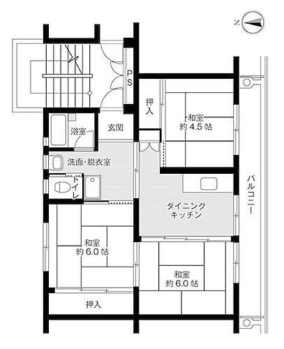 ビレッジハウス大牟田２号棟 3階 3DK 賃貸物件詳細