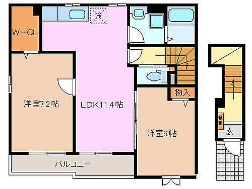 三重県三重郡朝日町白梅の丘西１丁目 朝日駅 2LDK アパート 賃貸物件詳細