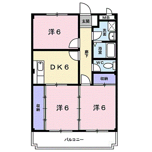 和歌山県和歌山市吉田305-3 和歌山駅 3DK マンション 賃貸物件詳細