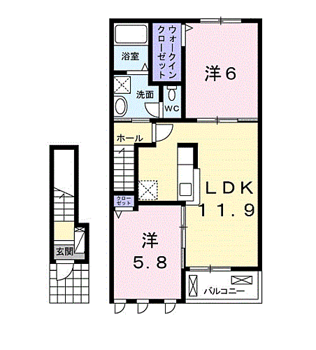 エムテナーヌＩ 2階 2LDK 賃貸物件詳細