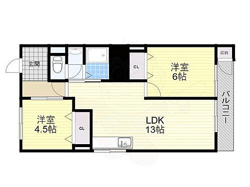ネオライフ豊中マンション 6階 2LDK 賃貸物件詳細