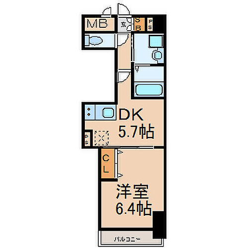 エステムプラザ名古屋駅前プライムタワー 5階 1DK 賃貸物件詳細