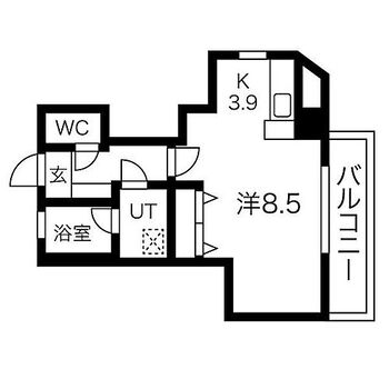  ワンルーム洋室8.50畳