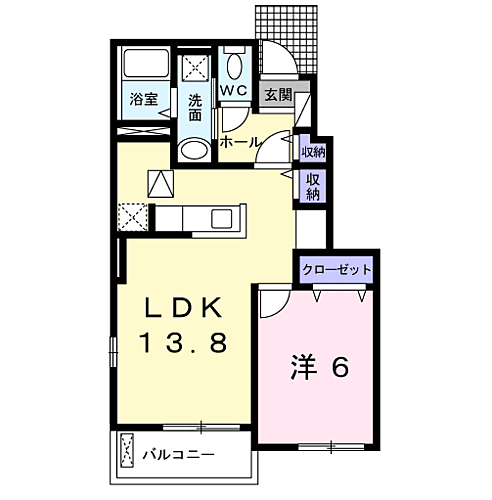 エルシェアートＩ 1階 1LDK 賃貸物件詳細