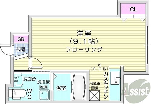 北海道札幌市北区北十一条西4丁目 北１２条駅 1K マンション 賃貸物件詳細