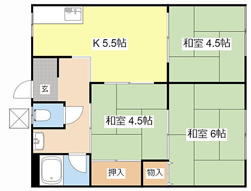 滋賀県彦根市栄町２丁目 彦根駅 3K アパート 賃貸物件詳細