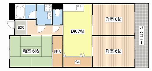 滋賀県野洲市六条 野洲駅 3DK マンション 賃貸物件詳細