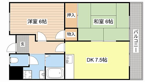 滋賀県野洲市三上 野洲駅 2DK マンション 賃貸物件詳細