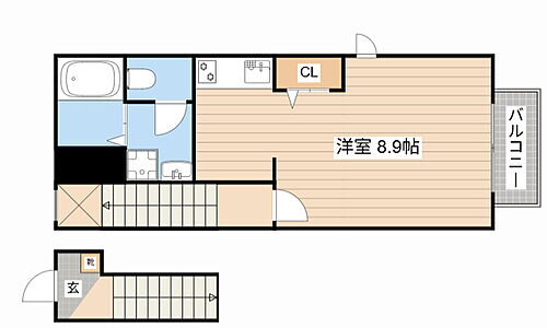 滋賀県草津市南草津4丁目 草津駅 1K アパート 賃貸物件詳細