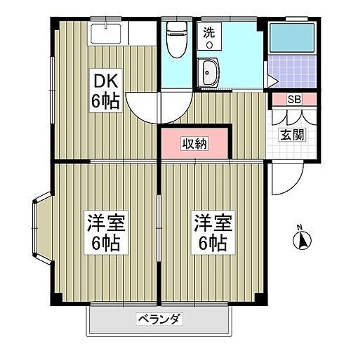 キョウエイコーポＣ 1階 2DK 賃貸物件詳細