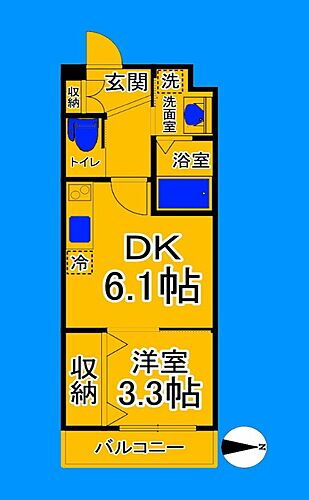 エタンセルあびこＩＩ 4階 1DK 賃貸物件詳細