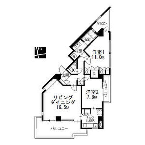 Ｎｓ２１やごと 5階 2LDK 賃貸物件詳細