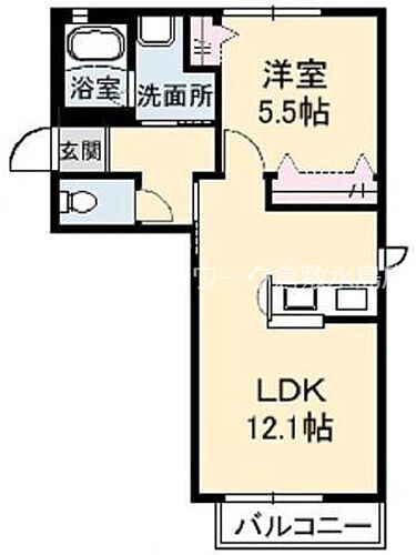 岡山県倉敷市片島町 西阿知駅 1LDK アパート 賃貸物件詳細