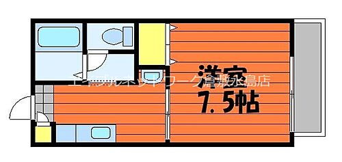 岡山県倉敷市福田町浦田 浦田駅 1K アパート 賃貸物件詳細