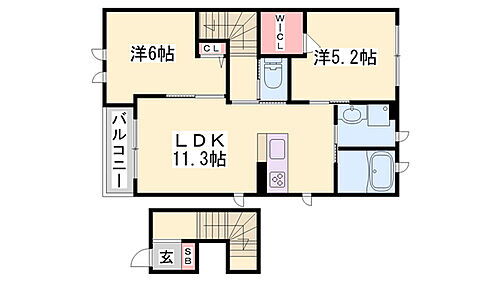 兵庫県加東市上中 滝野駅 2LDK アパート 賃貸物件詳細