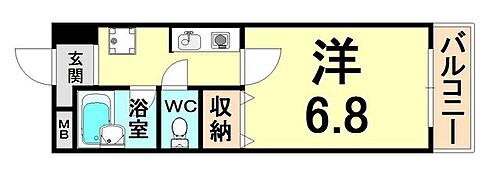 兵庫県伊丹市南本町6丁目 新伊丹駅 1K マンション 賃貸物件詳細