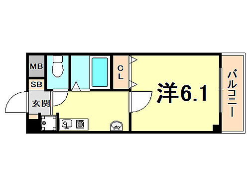 レスター夙川 5階 1K 賃貸物件詳細