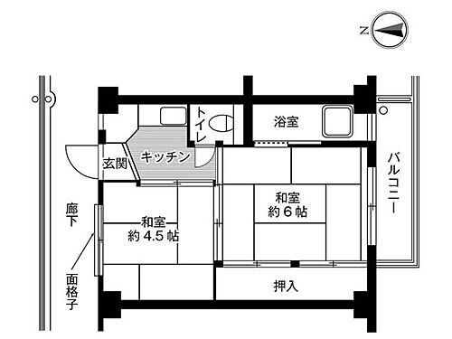 兵庫県加西市中富町 北条町駅 2K マンション 賃貸物件詳細