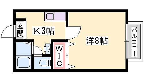 兵庫県加西市北条町横尾 北条町駅 1K アパート 賃貸物件詳細