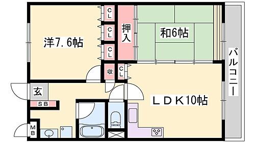 兵庫県姫路市東延末2丁目 手柄駅 2LDK マンション 賃貸物件詳細