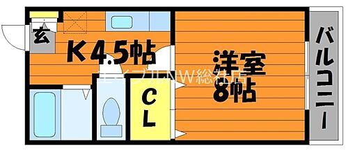 岡山県倉敷市安江 球場前駅 1K アパート 賃貸物件詳細
