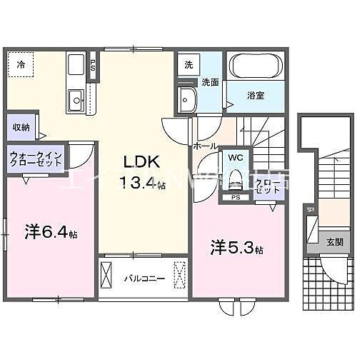 岡山県総社市井尻野 総社駅 2LDK アパート 賃貸物件詳細