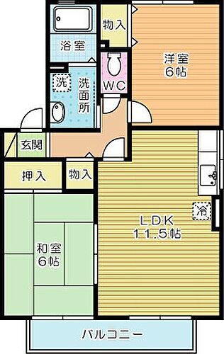 ラーク福江　Ａ棟 2階 2LDK 賃貸物件詳細