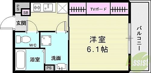 リブリ・Ｙ．Ｙ響 1階 1K 賃貸物件詳細