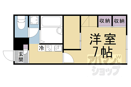 京都府京都市山科区厨子奥若林町 山科駅 1K アパート 賃貸物件詳細