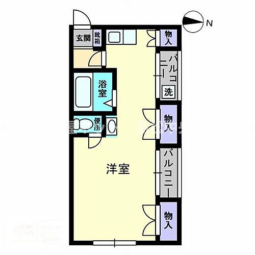 宮脇第８マンション 2階 1K 賃貸物件詳細