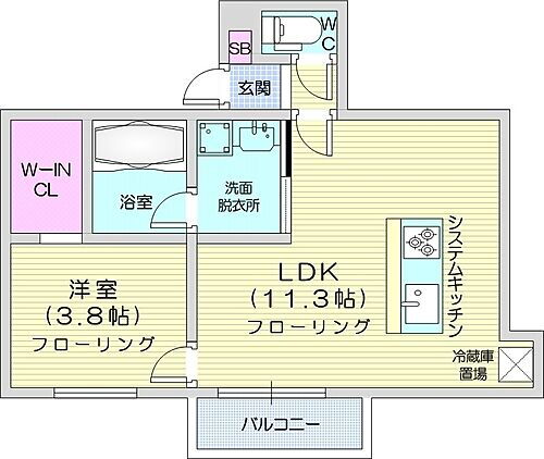 タウンハウス山鼻 3階 1LDK 賃貸物件詳細