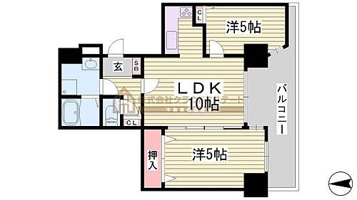 兵庫県神戸市中央区加納町2丁目 三ノ宮駅 2LDK マンション 賃貸物件詳細