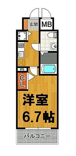 グランパーク大阪ＷＥＳＴ 8階 1K 賃貸物件詳細