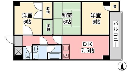 コーポラスＡＣ 3階 3DK 賃貸物件詳細