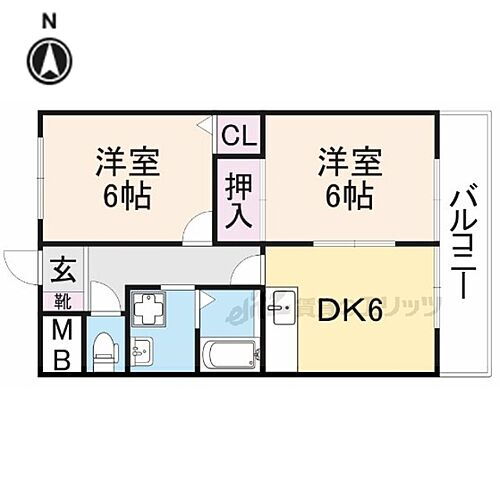 奈良県奈良市大安寺6丁目 奈良駅 2DK マンション 賃貸物件詳細