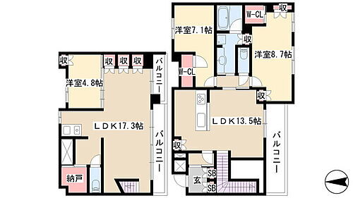 レザンドール東山元町 1階 3LDK 賃貸物件詳細