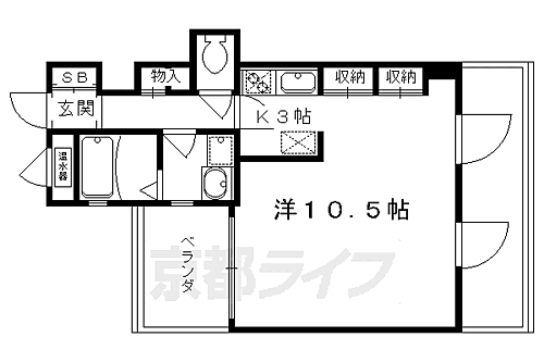 京都府京都市下京区夷之町 京都駅 1K マンション 賃貸物件詳細