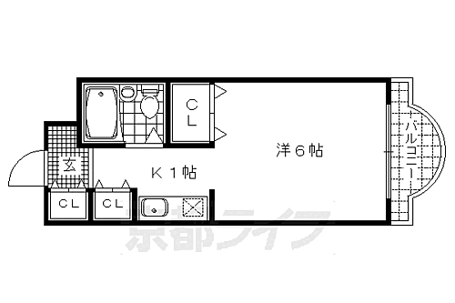 京都府京都市右京区西院西高田町 西院駅 1K マンション 賃貸物件詳細