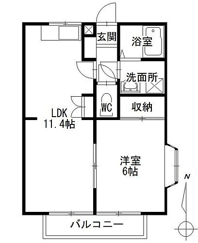 広島県福山市神辺町字道上 道上駅 1LDK アパート 賃貸物件詳細